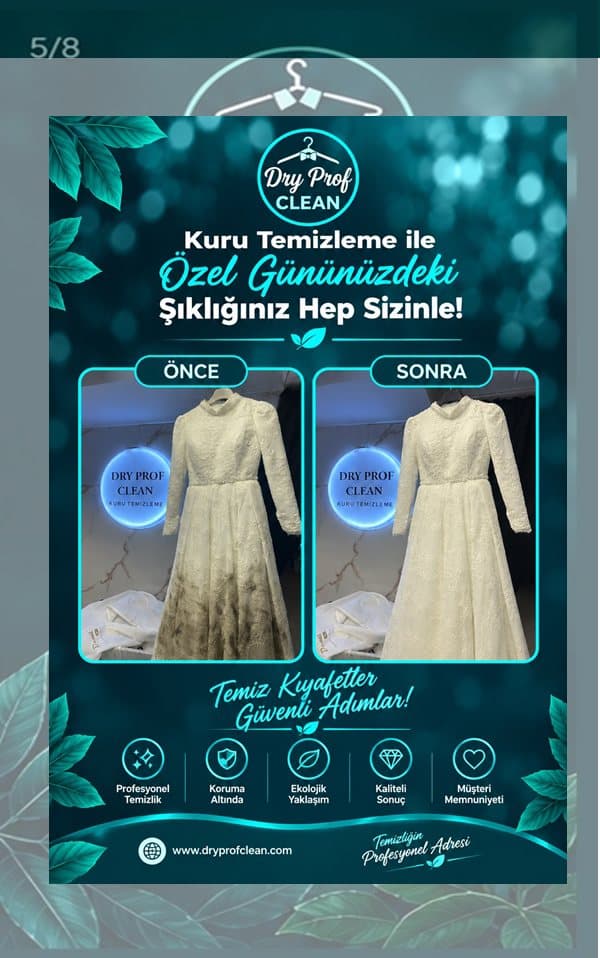 Dry Prof Clean - Gelinlik Kuru Temzileme ve Ütüleme